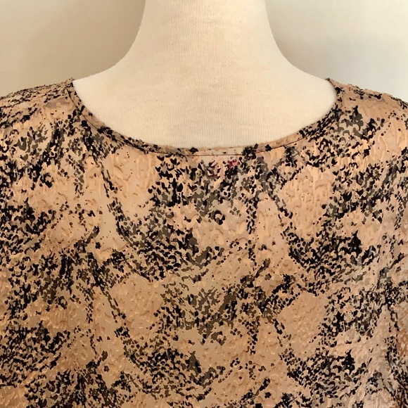 Parker Blush-Pink/Black Snake Silk Kimono Top - Picture 10 of 12